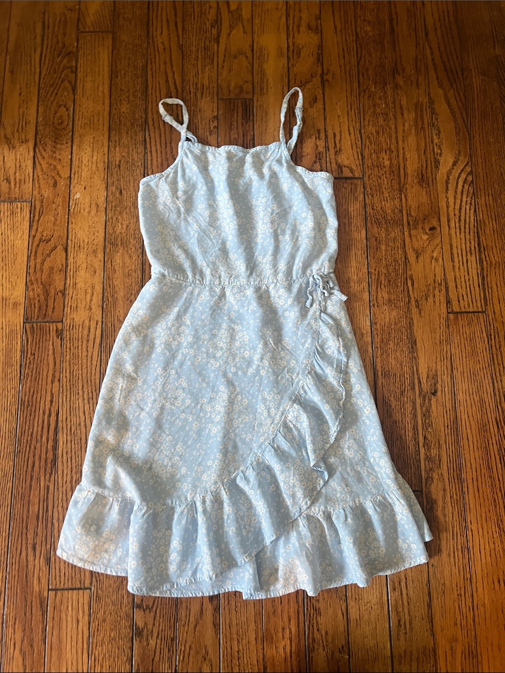 art class Light Blue Floral Tie-Strap Dress